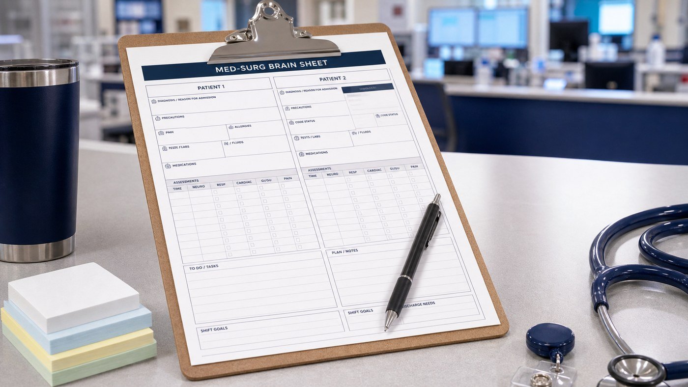 Med-Surg brain sheet printable preview