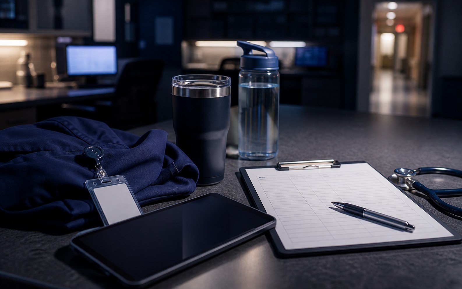 Night shift toolkit with sleep, caffeine, hydration, and recovery resources